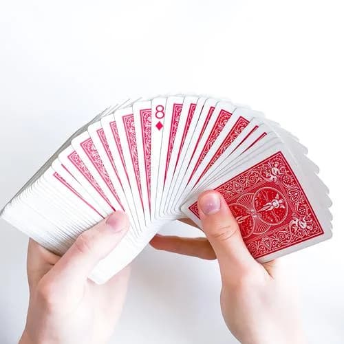 Umgedrehte Karte im Kartenspiel