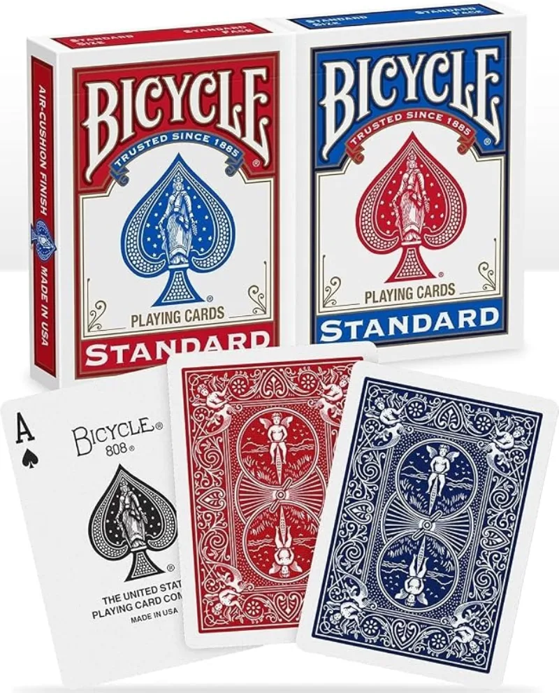 Bicycle Rider Back Standard Spielkarten in Rot und Blau